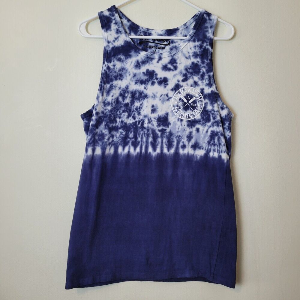 US Vintage Authentic Wear Womens Tie Dye Tank Top Size Medium